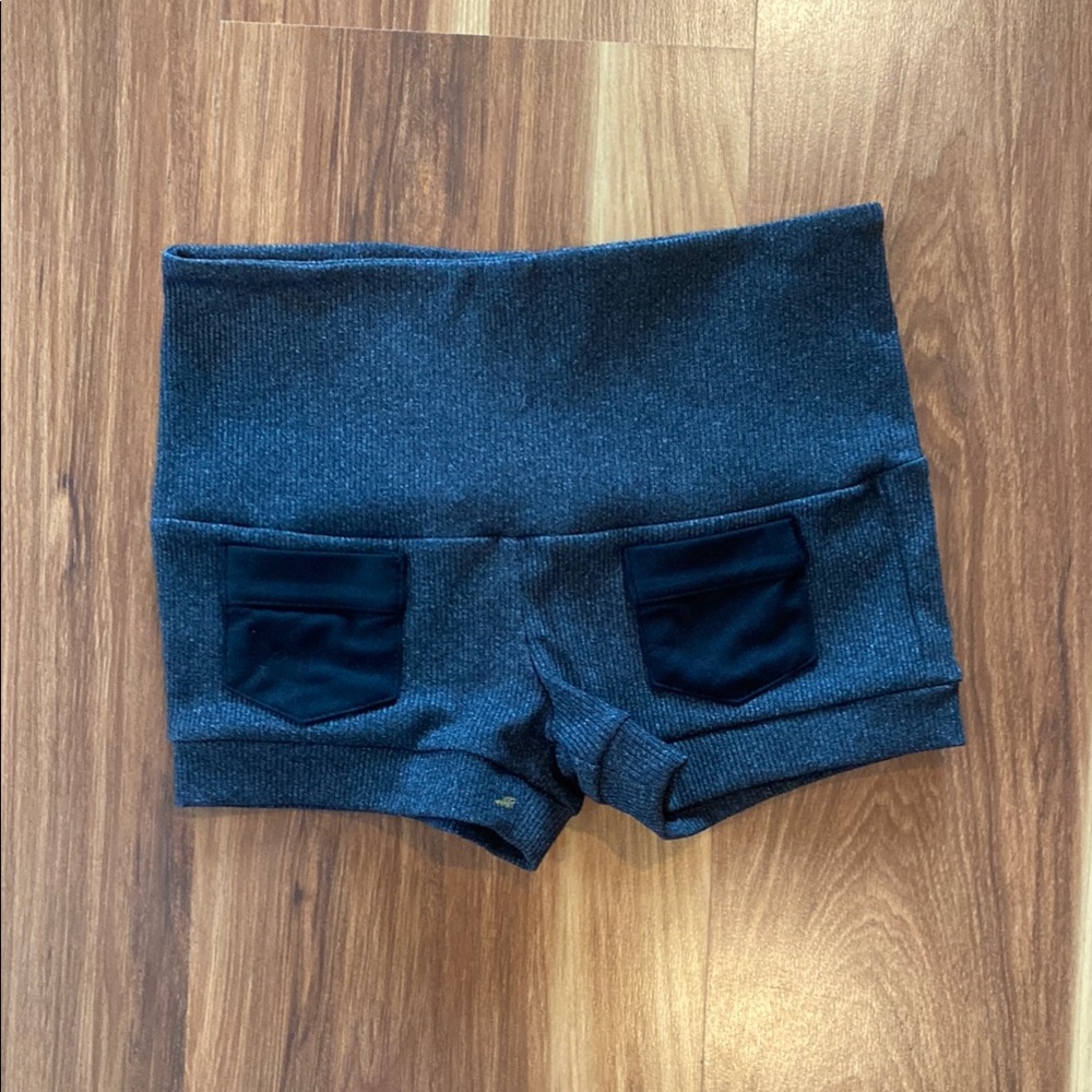 Kids Charcoal and Black Pocket Shorts